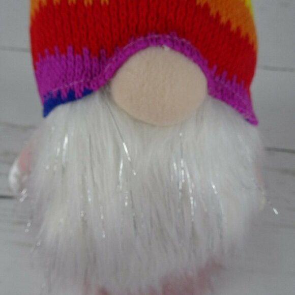 New Jingles & Joy Nordic Gnome Rainbow Pride Crochet Christmas Home Decor - Picture 12 of 12